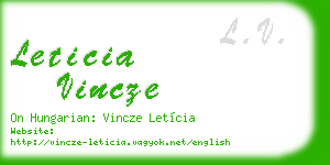 leticia vincze business card